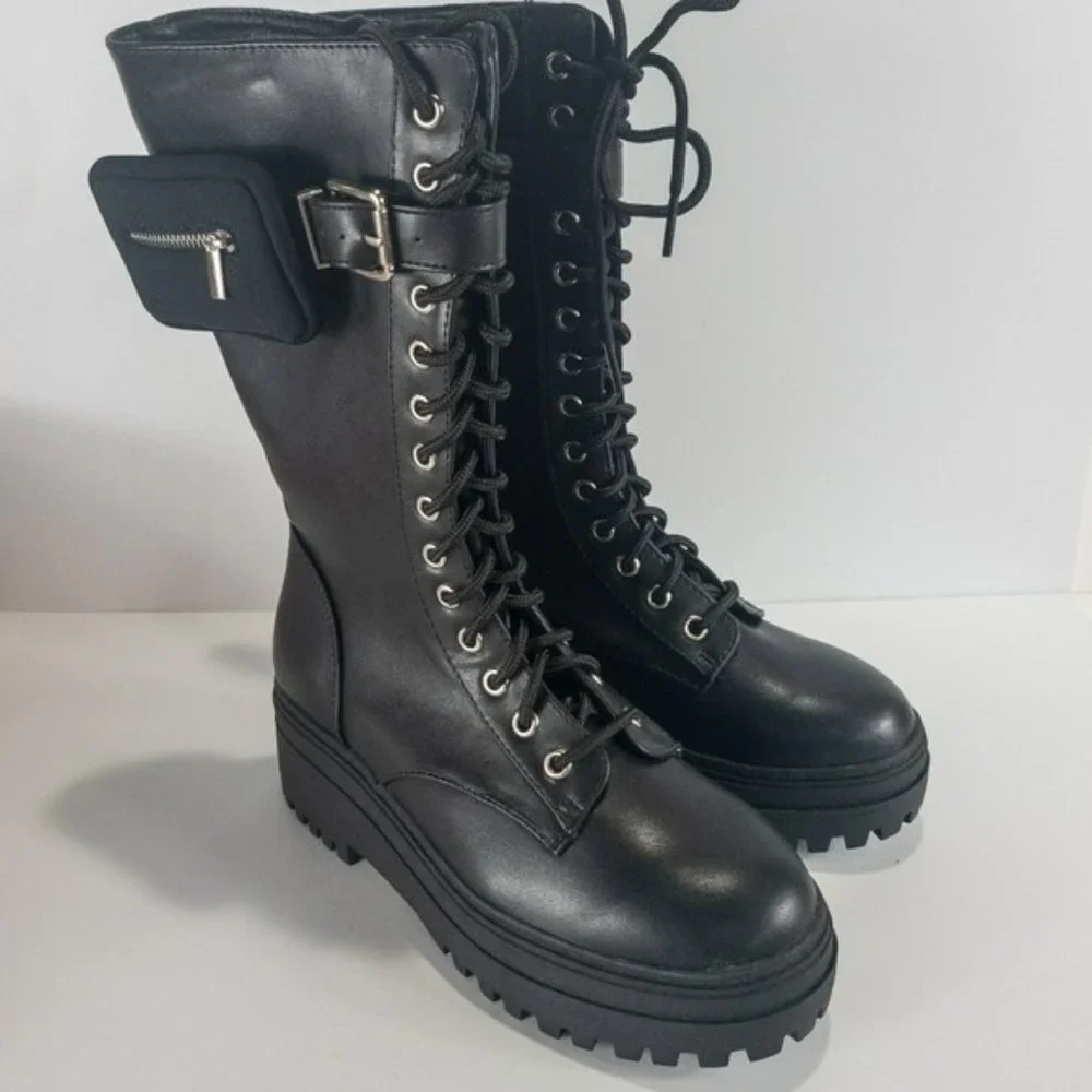 Wild Pair Shannon Zip Pocket Booties Black - Picture 5 of 6